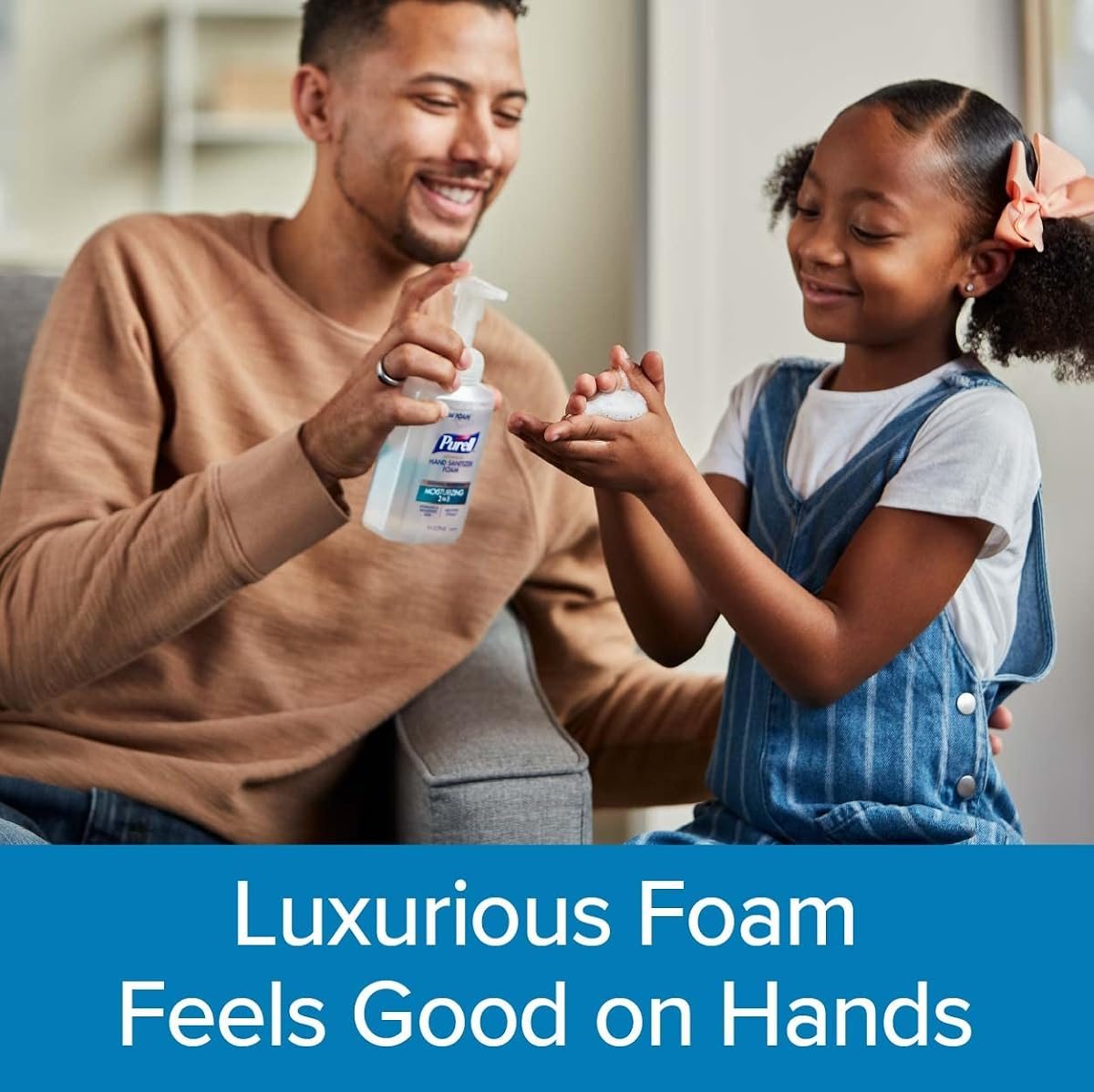 PURELL 2in1 Moisturizing Hand Sanitizer Foam Bottle 3ct x 10oz, view 5