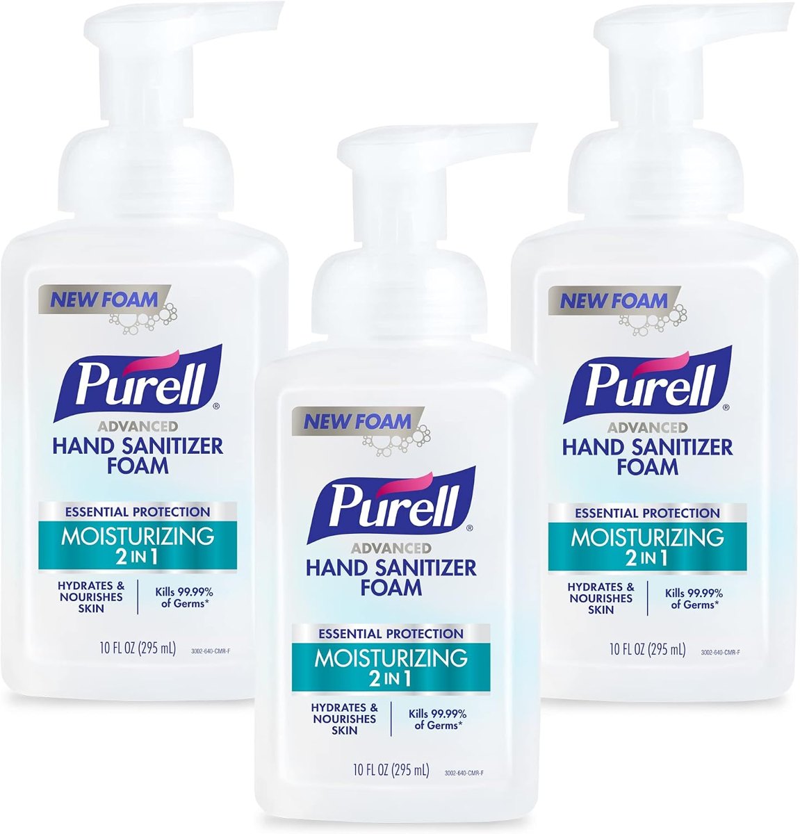 PURELL 2in1 Moisturizing Hand Sanitizer Foam Bottle 3ct x 10oz