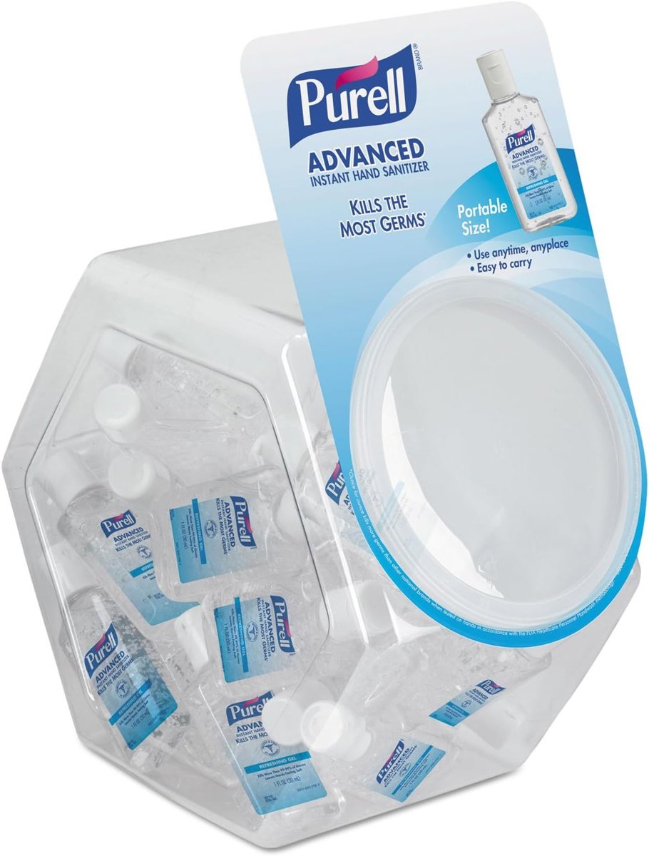 PURELL 390136BWL Advanced Instant Hand Sanitizer Gel, 1 oz Bottle, Lemon Scent, 36/Bowl,1 Bowl/CT