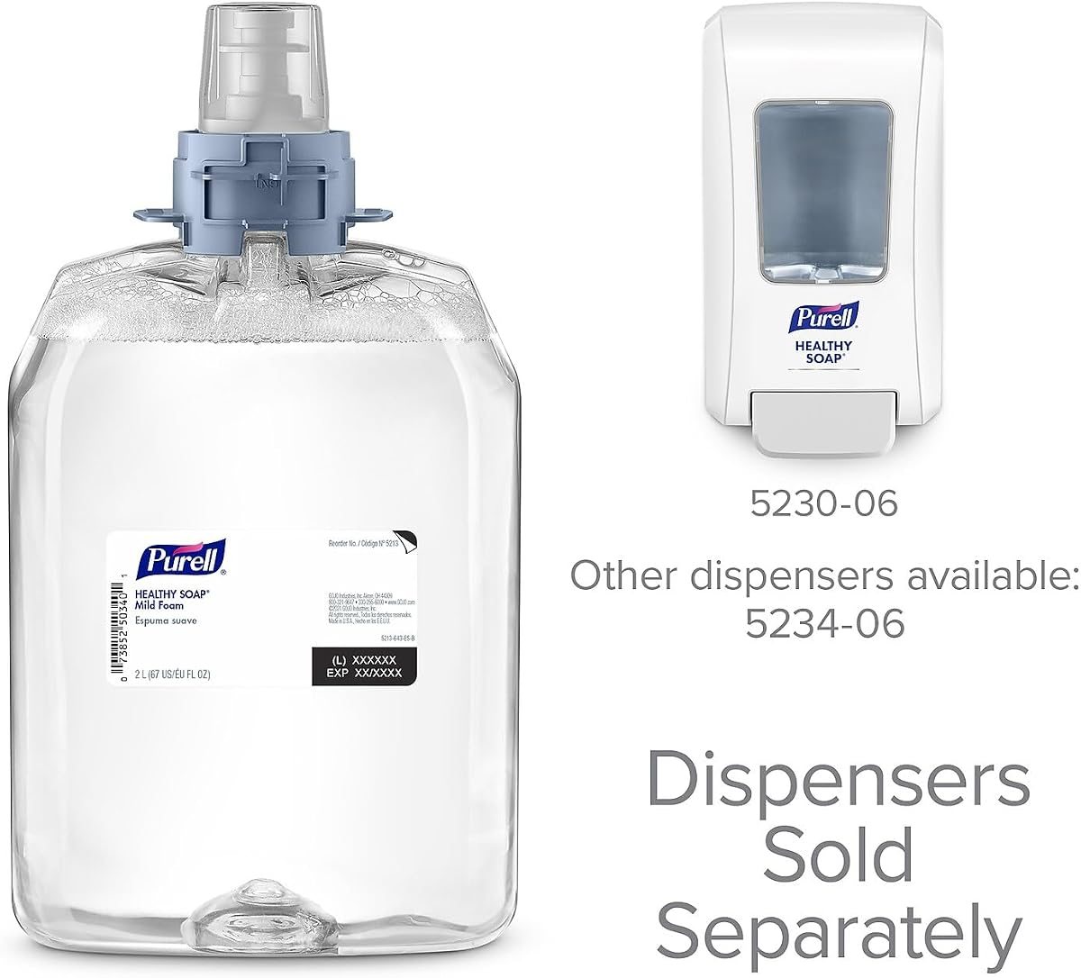 PURELL 521302 Professional HEALTHY SOAP Mild Foam, Fragrance-Free, 2000 mL, 2/CT, view 2