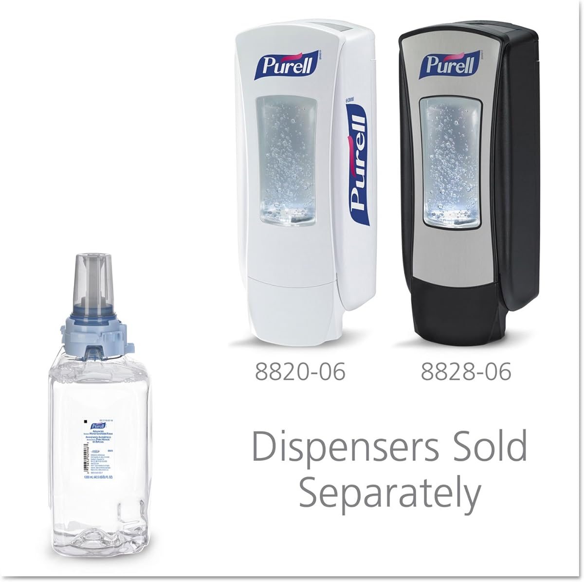 PURELL 880503 Advanced Instant Hand Sanitizer Foam, ADX-12 1200mL Refill, Clear, 3/Carton, view 5