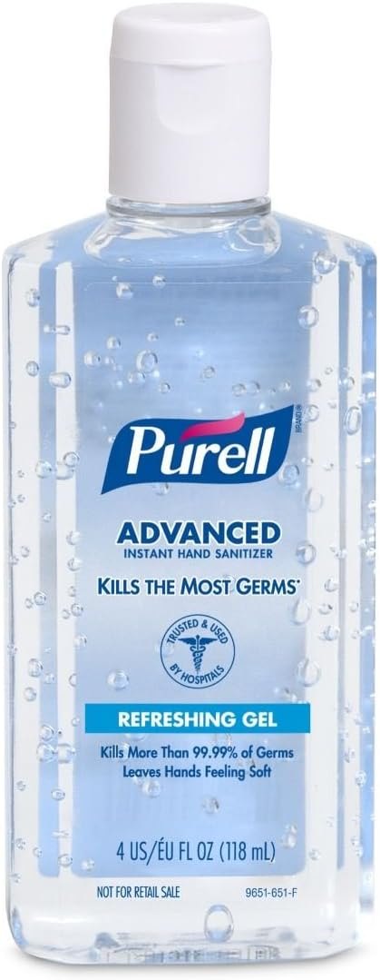 PURELL Advanced Formula Hand Sanitizer Gel, 4 oz Flip Top Bottle