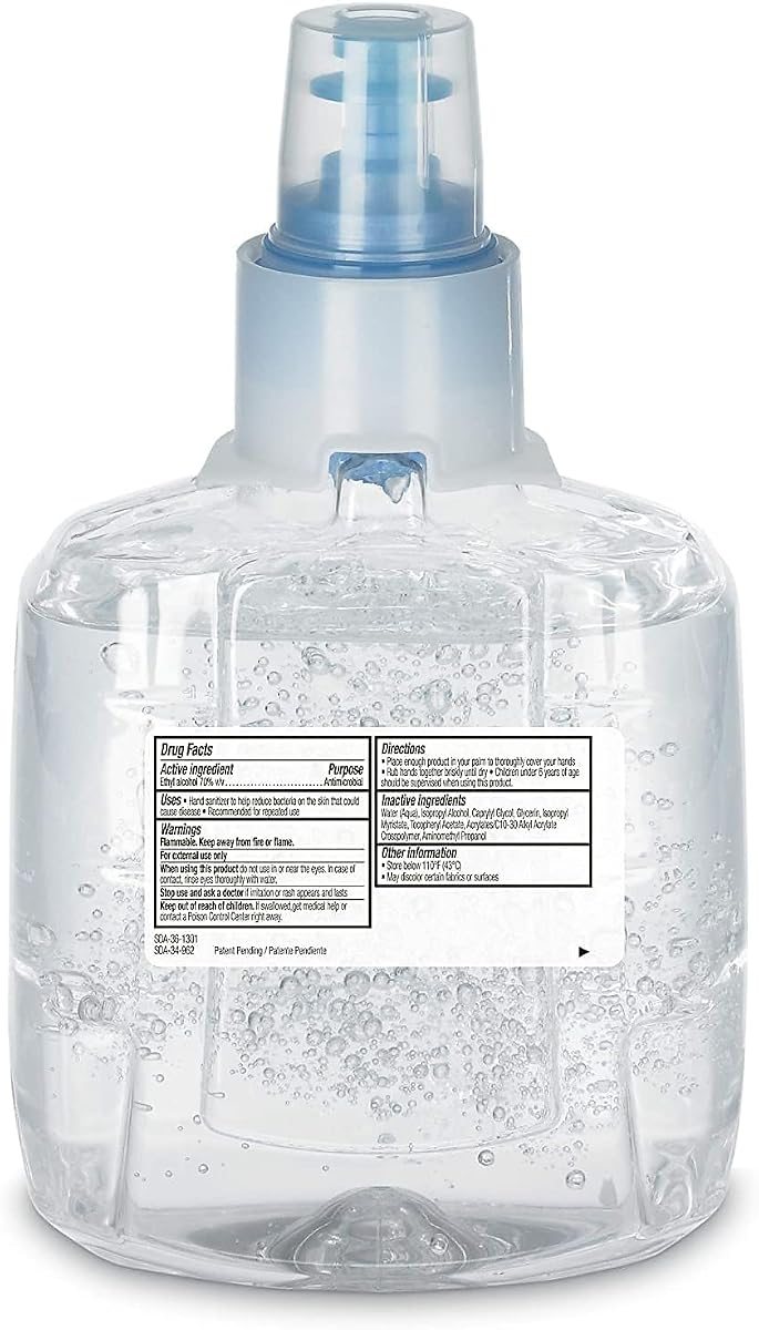 PURELL Advanced Green Certified Hand Sanitizer Refill, 1200mL, FragFree, 2/Carton, view 2