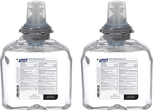 PURELL Advanced Hand Sanitizer Foam, Clean Scent, 1200 mL Hand Sanitizer Foam Refill for PURELL TFX Touch-Free Dispenser (Pack of 2)