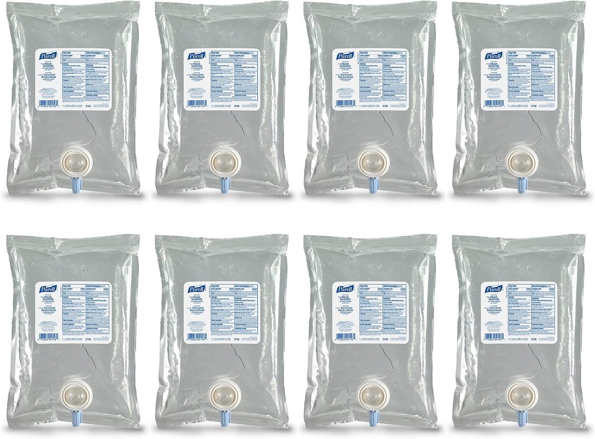 PURELL Advanced Hand Sanitizer Gel Refill, 1000 mL Refill, Case of 8