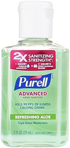 PURELL Advanced Hand Sanitizer Refreshing Aloe 2 oz (Pack of 2)