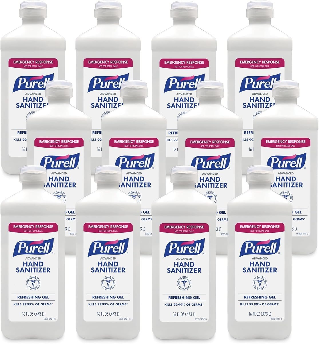 PURELL Advanced Hand Sanitizer Refreshing Gel, Clean Scent, 16 fl oz Flip Cap Bottle (Pack of 12), view 5