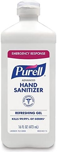 PURELL Advanced Hand Sanitizer Refreshing Gel, Clean Scent, 16 fl oz Flip Cap Bottle (Pack of 12)