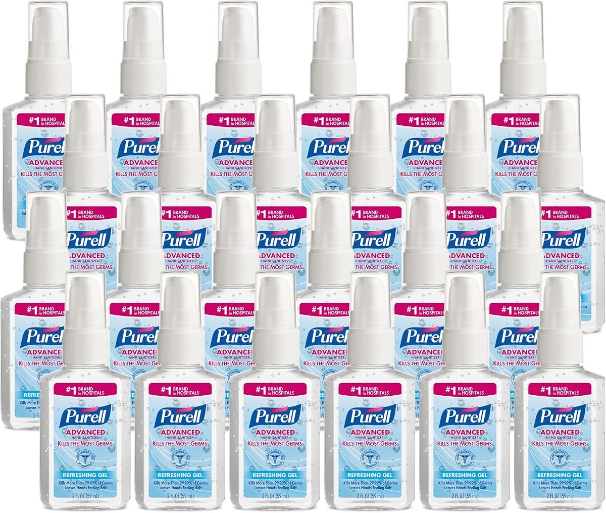 PURELL Advanced Hand Sanitizer Refreshing Gel, Clean Scent, 2 fl oz Travel Size Pump Bottle, view 4