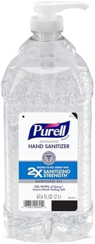 PURELL Advanced Hand Sanitizer Refreshing Gel, Clean Scent, 2-Liter Pump Bottle
