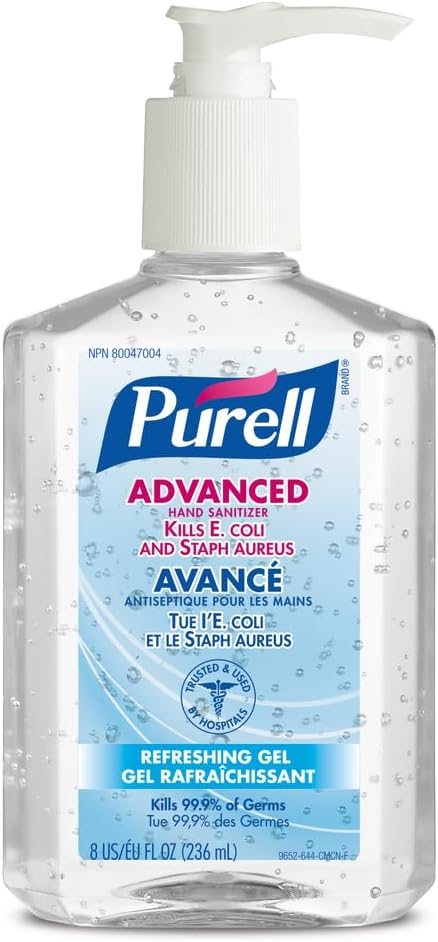 PURELL Advanced Hand Sanitizer Refreshing Gel, Clean Scent, 8 fl oz Pump Bottle (Pack of 12), view 4