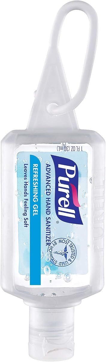 PURELL Advanced Hand Sanitizer Refreshing Gel for Workplaces, Clean Scent, 1 Fl Oz Travel Size Flip-Cap Bottle with Jelly Wrap Carrier and Display Bowl (Pack of 25), view 2