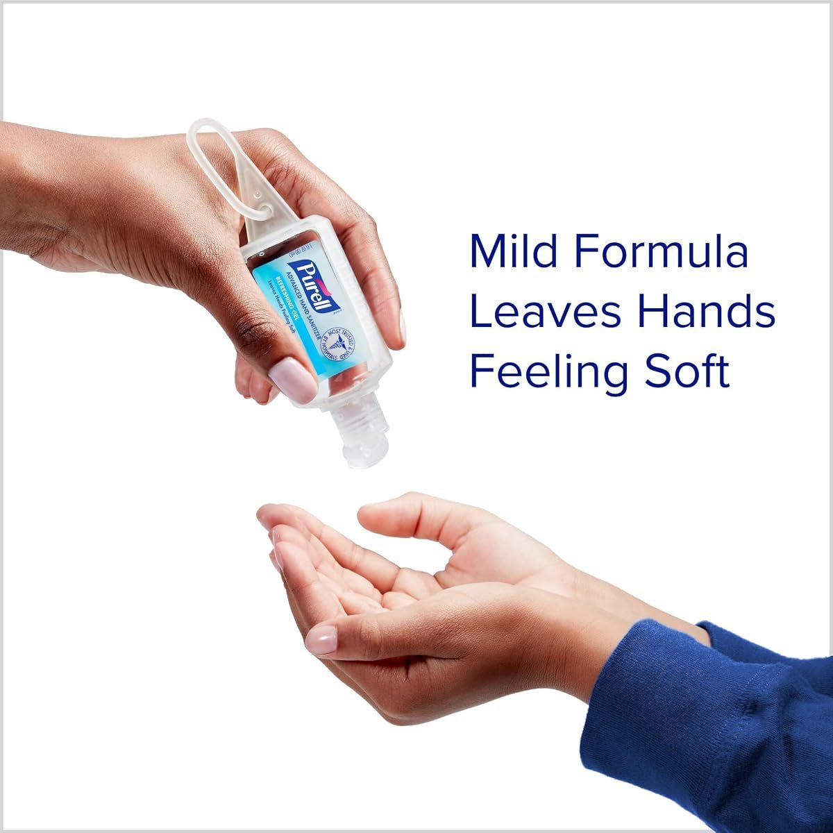PURELL Advanced Hand Sanitizer Variety Pack, Naturals and Refreshing Gel, 1 Fl Oz Travel Size Flip-Cap Bottle with Jelly Wrap Carrier (Pack of 8), view 4