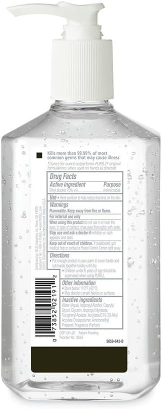 PURELL Advanced Instant Hand Sanitizer, 12-Oz. Pump Bottle, view 2