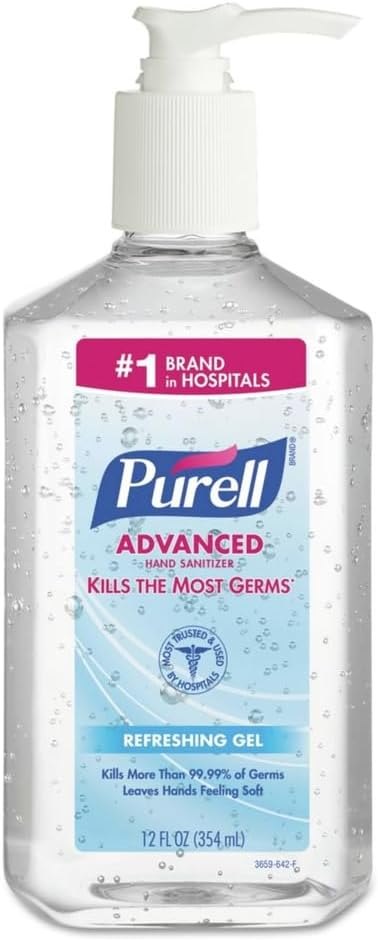 PURELL Advanced Instant Hand Sanitizer, 12-Oz. Pump Bottle