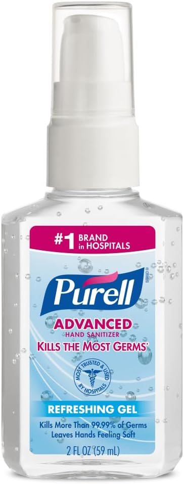 PURELL Advanced Instant Hand Sanitizer, 2oz Personal Pump Bottle, 24/carton, view 2