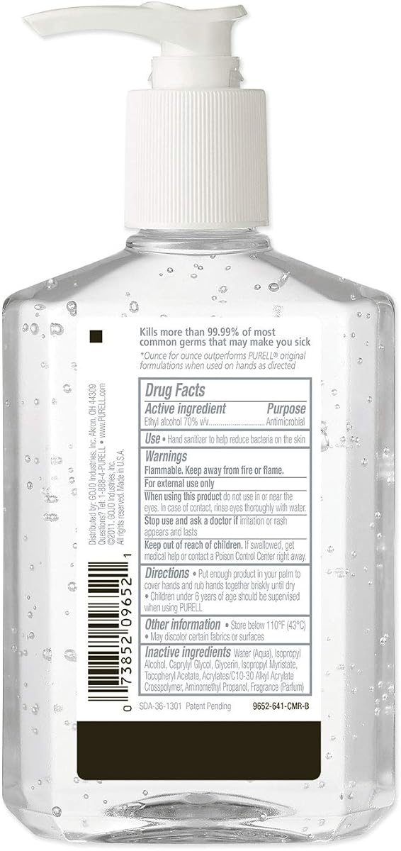PURELL Advanced Instant Hand Sanitizer, 8oz Pump Bottle, view 2