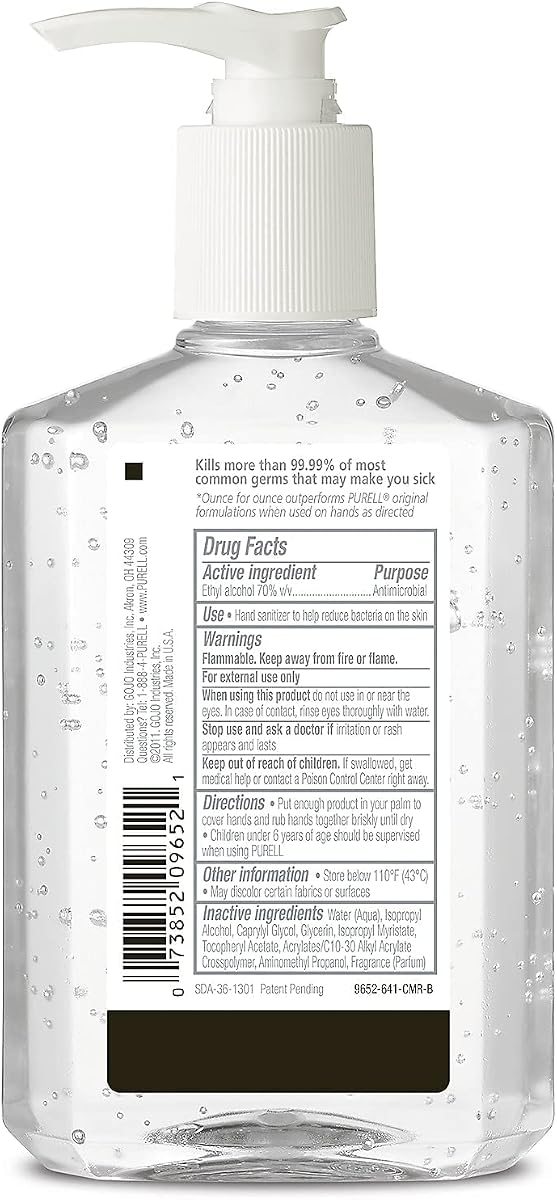 PURELL Advanced Instant Hand Sanitizer Gel 8 oz (Pack of 3), view 2