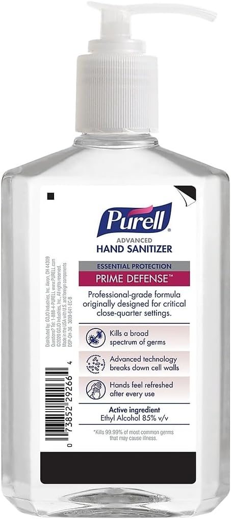 PURELL Advanced Prime Defense 85% Alcohol Gel Hand Sanitizer, 12 oz., 12/Carton ( CT), view 3