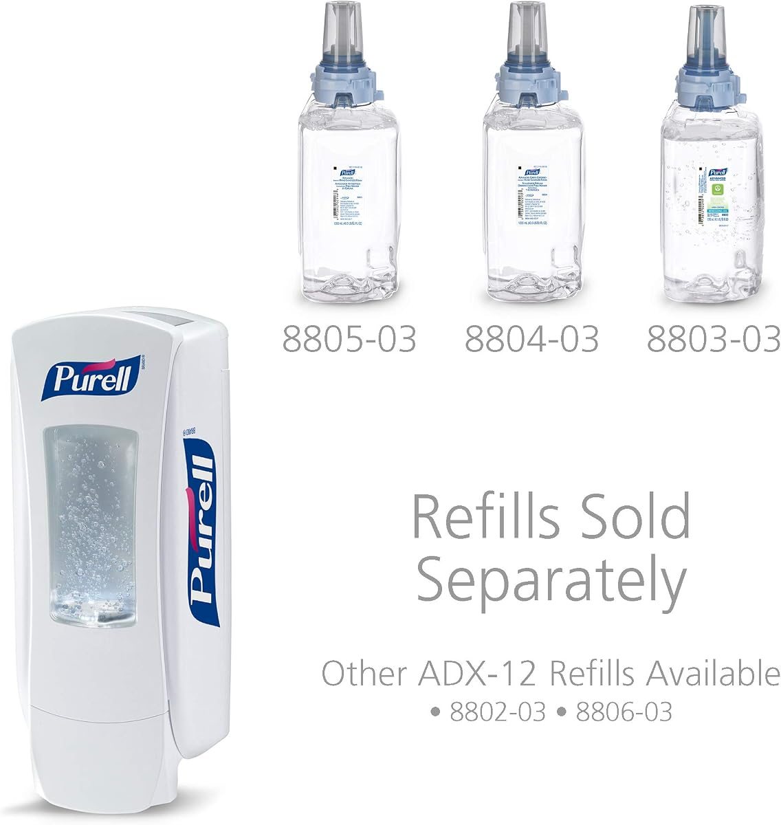 PURELL ADX-12 Manual Hand Sanitizer Dispenser White 1200 mL 1ct, view 5