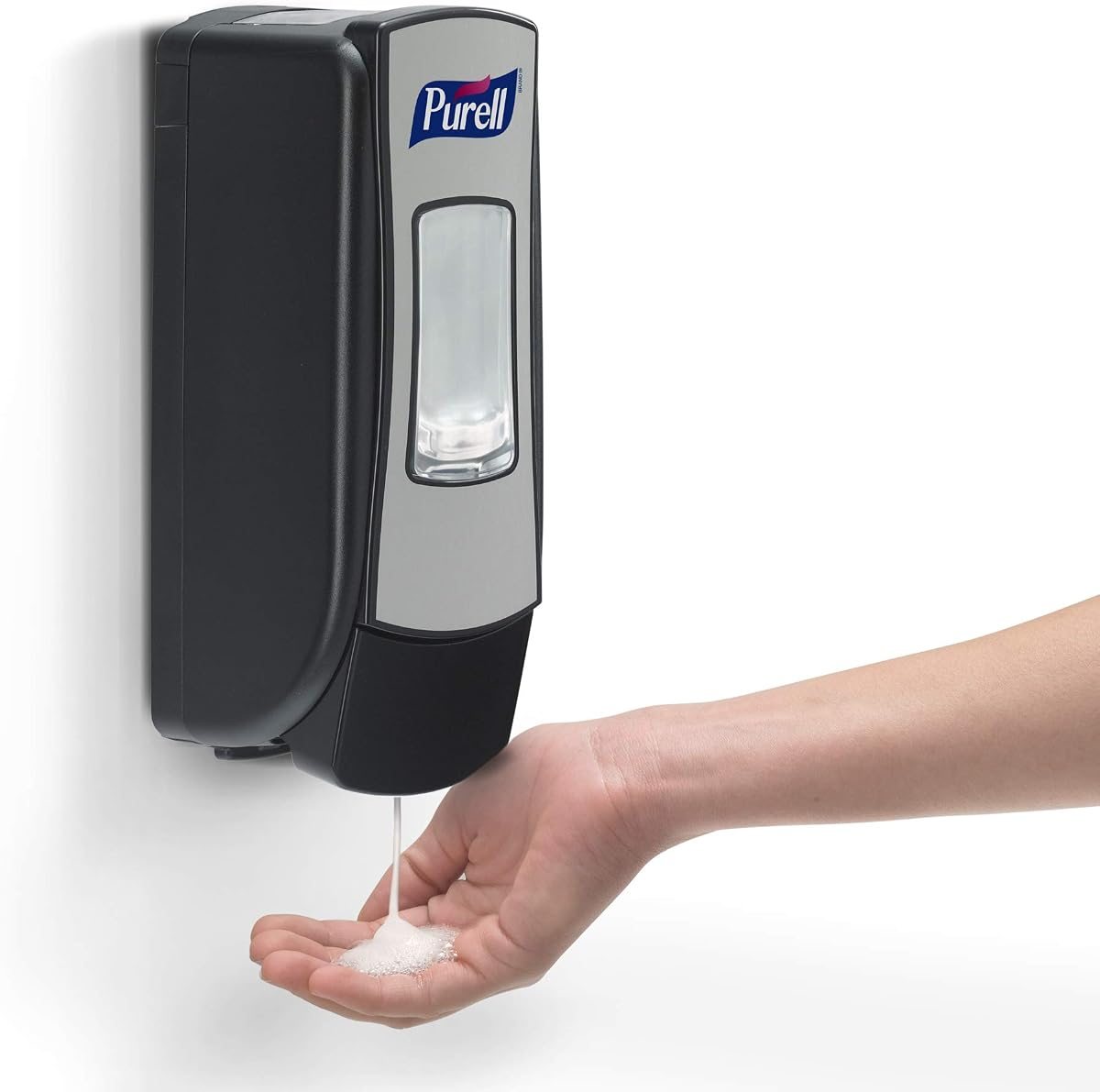 PURELL ADX-7 Push-Style Hand Sanitizer Dispenser Chrome, 700mL 1ct, view 3