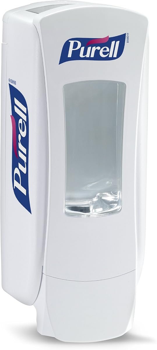 PURELL ADX-7 Push-Style Hand Sanitizer Dispenser, Chrome/Black, for PURELL ADX-7 700 mL Sanitizer Refills (Pack of 3), view 4