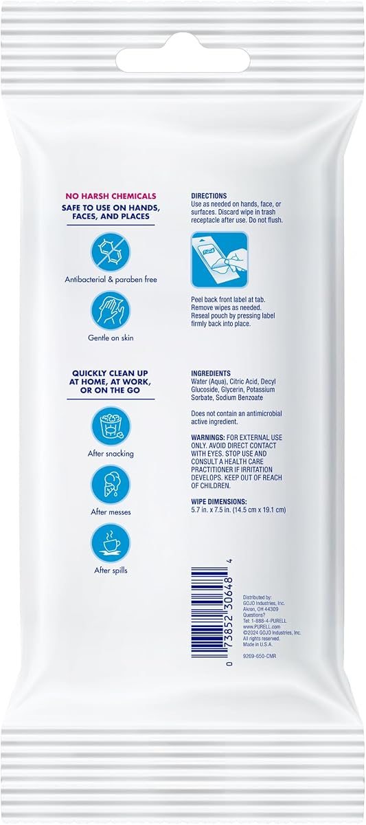 PURELL Clean & Go Wipes Skin & Surface, Fresh Scent 12pk x 20ct, view 3