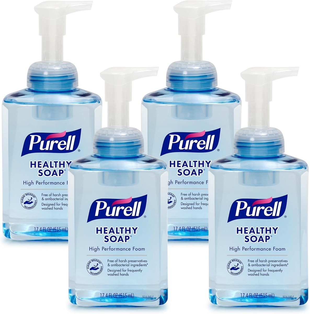 PURELL CRT Foam Soap Pump Bottle, 4ct x 17.4 fl oz