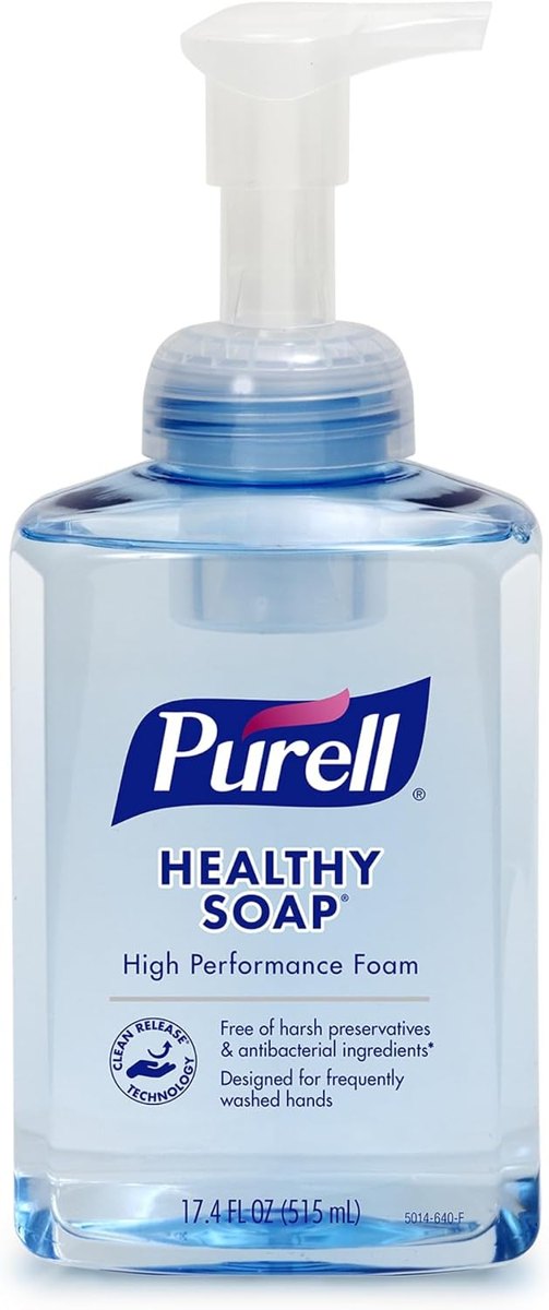 PURELL CRT HEALTHY SOAP High Performance Foam, Fragrance Free, 17.4 oz Pump Bottle