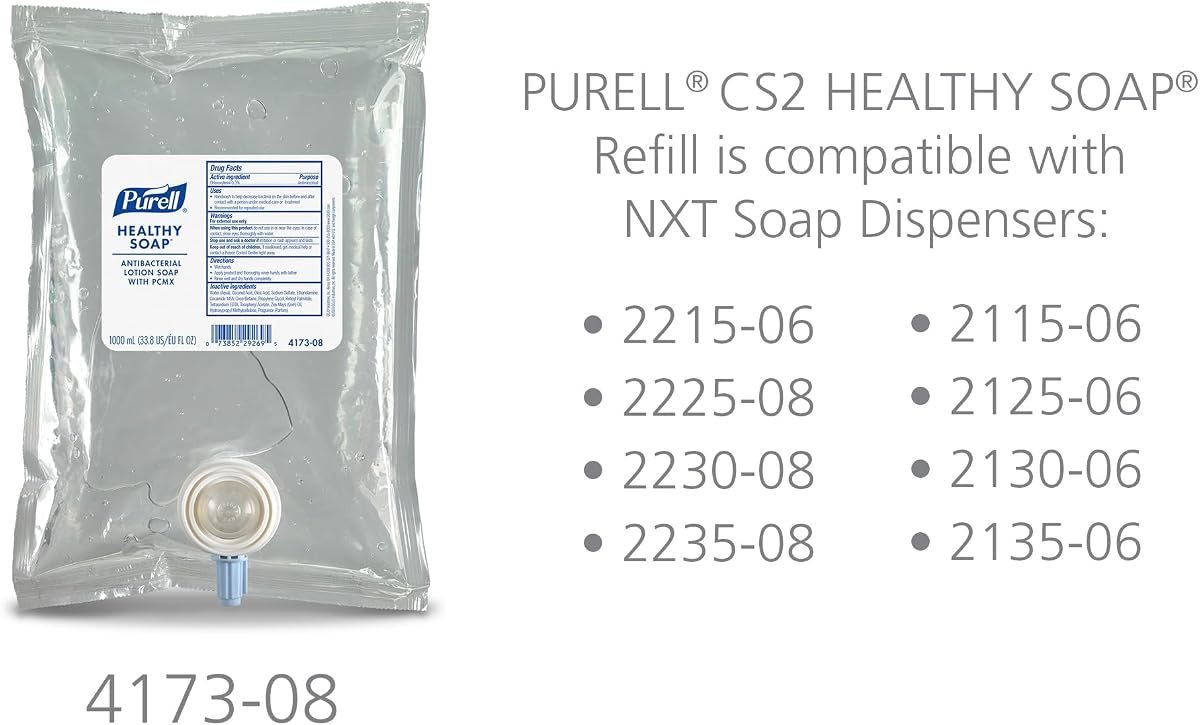 PURELL CS2 Antibacterial Lotion Soap with PCMX 8ct x 1000mL Refill, view 4
