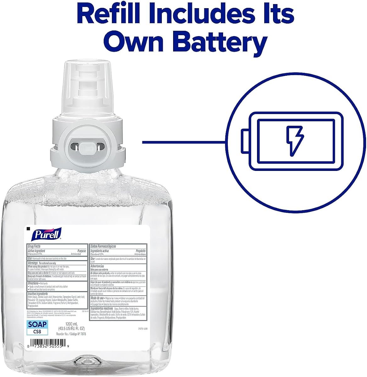 PURELL CS8 PCMX Antimicrobial Foam Soap Refill 2ct x 1200 mL, view 5