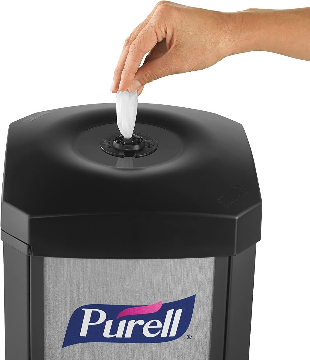 PURELL DS360 Hand Sanitizing Wipes Floor Stand, Silver, 1ct, view 3