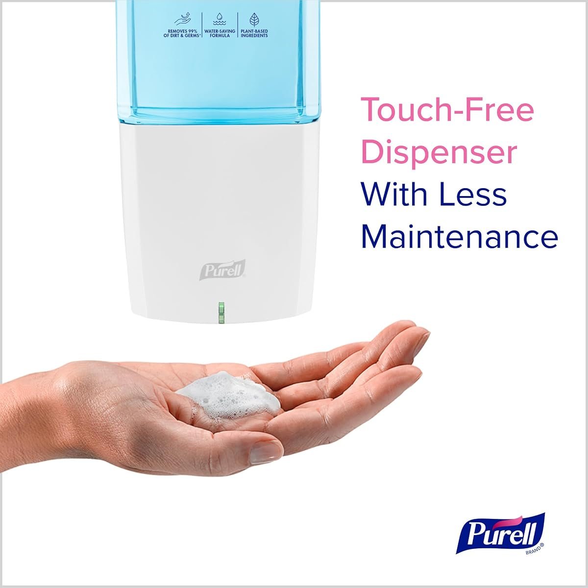 PURELL ES10 Automatic Hand Soap Dispenser, White, for 1200 mL PURELL ES10 Hand Soap Refills (Pack of 1 Dispenser, Refills Sold Separately), view 2