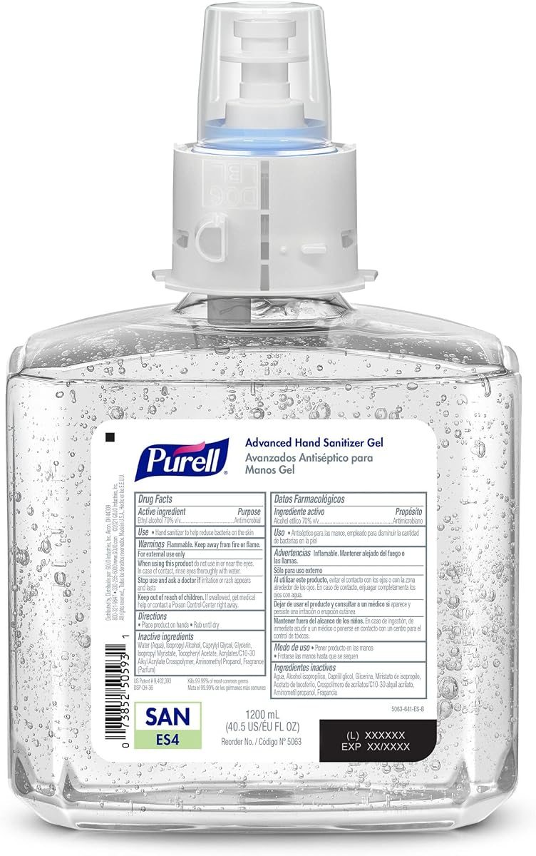 PURELL ES4 Advanced Hand Sanitizer Gel Refill, 2ct x 1200 mL, view 2