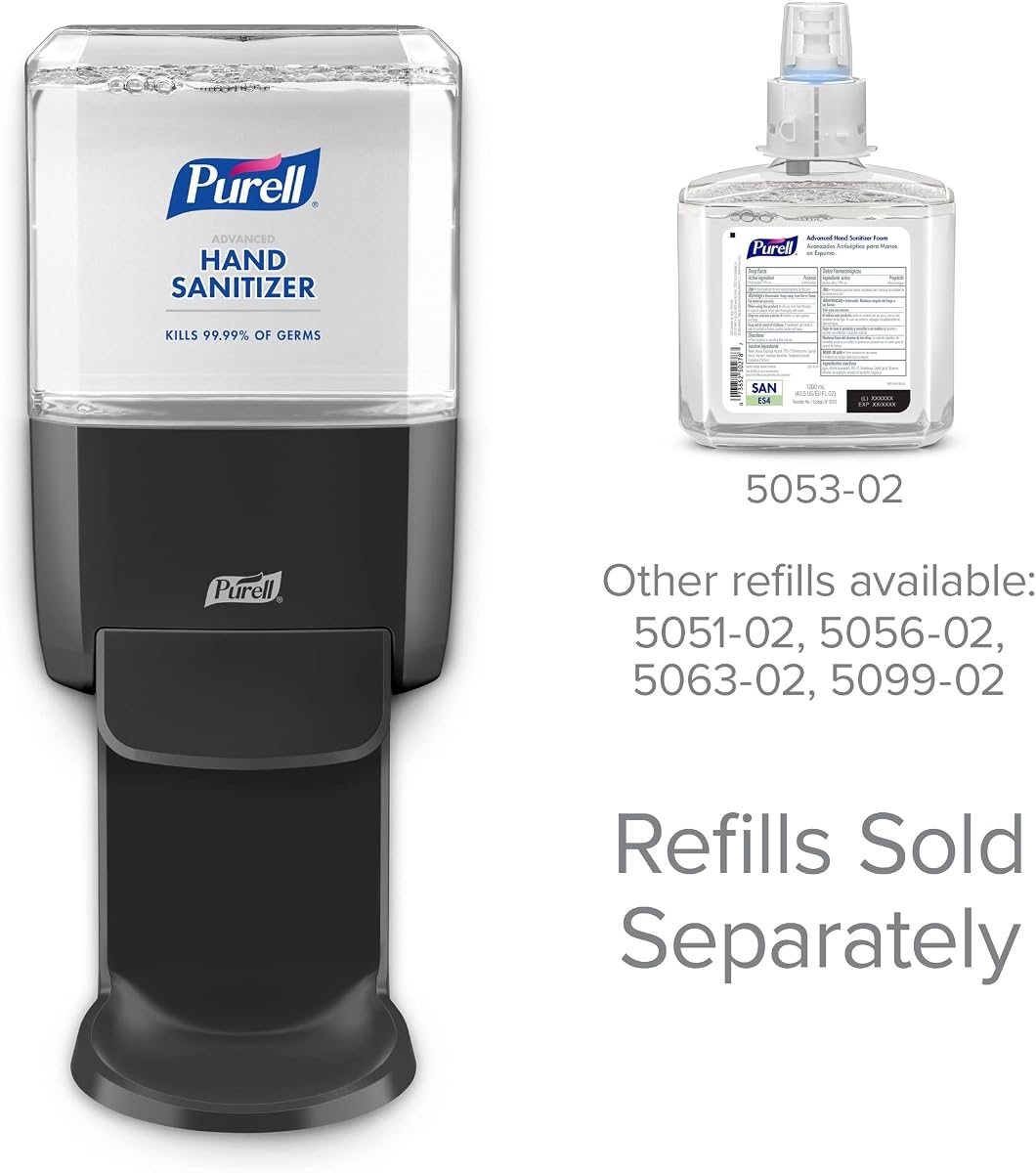 PURELL ES4 Manual Hand Sanitizer Dispenser, Graphite, Compatible with 1200 mL PURELL ES4 Hand Sanitizer Refills (Pack of 2), view 5