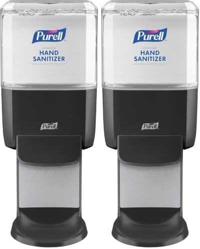 PURELL ES4 Manual Hand Sanitizer Dispenser, Graphite, Compatible with 1200 mL PURELL ES4 Hand Sanitizer Refills (Pack of 2)