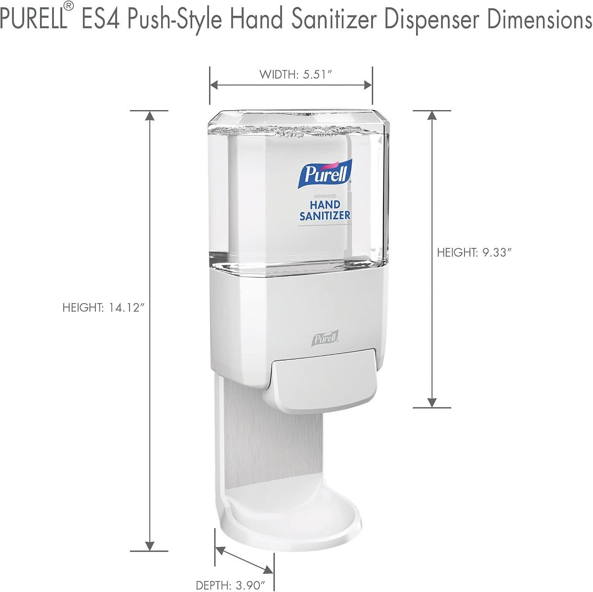 PURELL ES4 Manual Hand Sanitizer Dispenser, White, 1200 mL, view 5