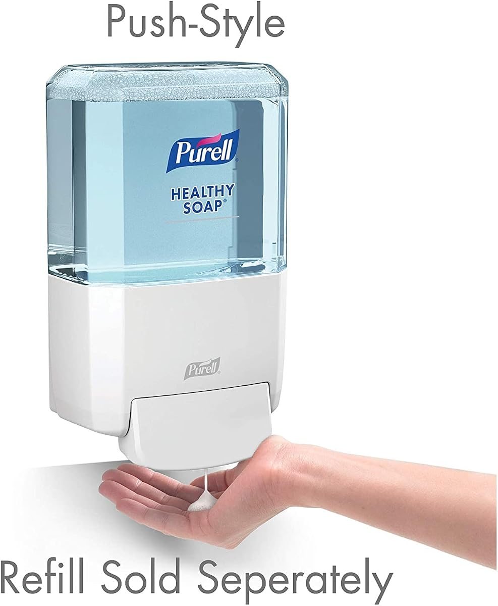 PURELL ES4 Manual Wall-Mounted Hand Soap Dispenser, White, Compatible with 1200 mL PURELL Healthy SOAP Refills (Pack of 3) - - Manufactured by GOJO, Inc., view 2
