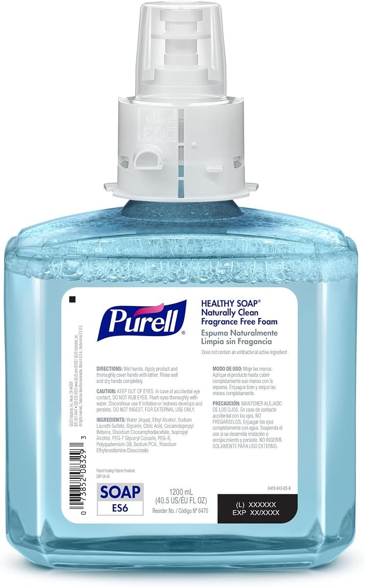PURELL ES6 CRT SOAP Foam Refill, Fragrance Free, 2ct x 1200 mL, view 2
