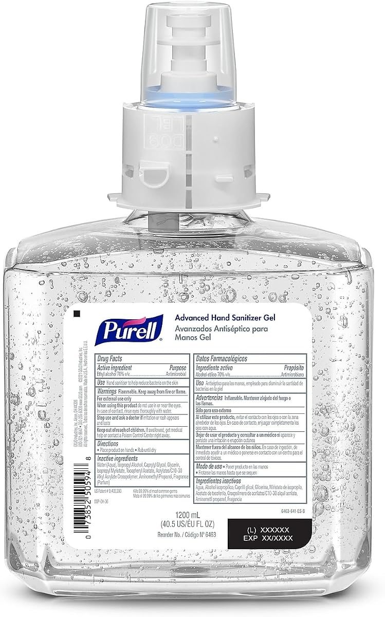 PURELL ES6 Hand Sanitizer Gel Refill, Clean Scent, 2ct x 1200 mL, view 2