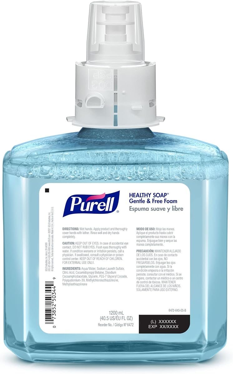 PURELL ES6 Healthy Soap Foam Refill, Fragrance Free, 2ct x 1200 mL, view 2