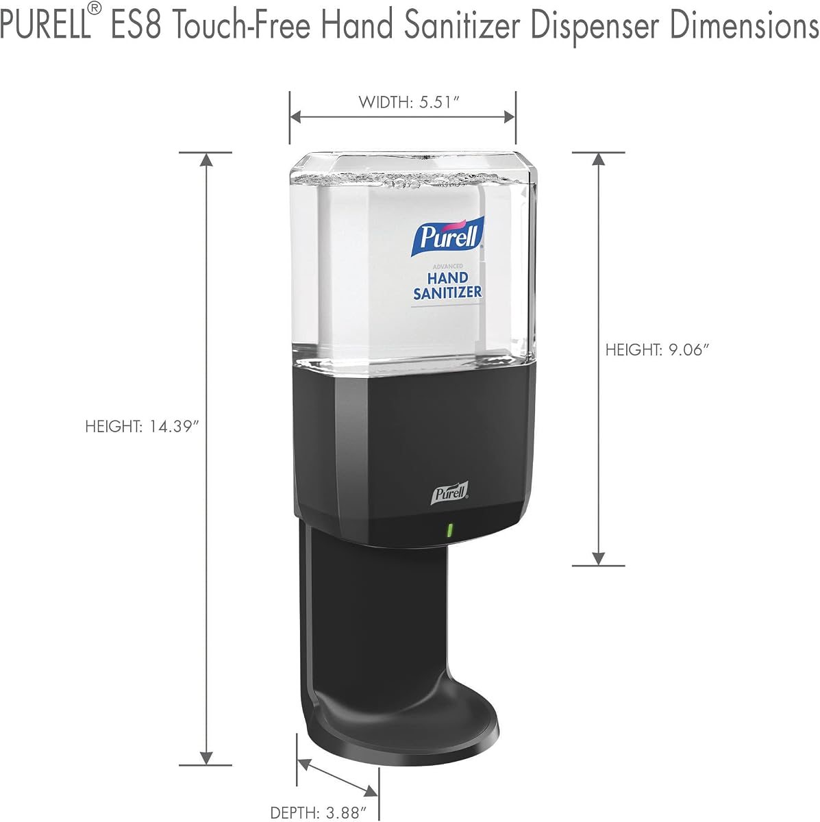 PURELL ES8 Automatic Hand Sanitizer Dispenser, Graphite, 1200 mL, view 4