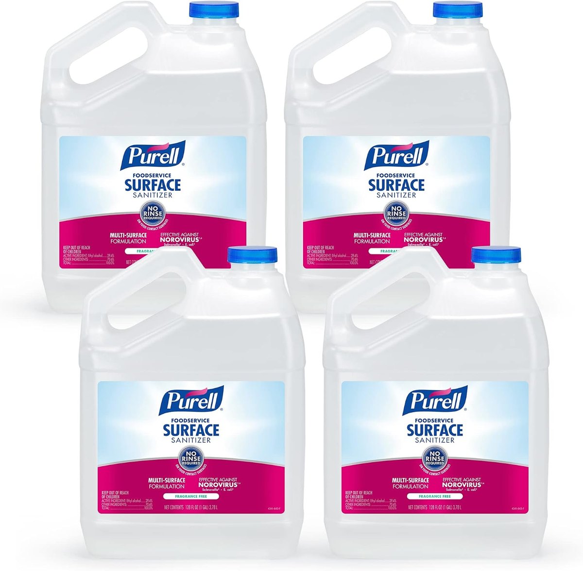 PURELL Foodservice Surface Sanitizer Spray Refills, 4ct x 1 Gal
