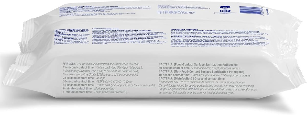 PURELL Foodservice Surface Sanitizing Wipes Flowpack, 12pk x 72ct, view 2