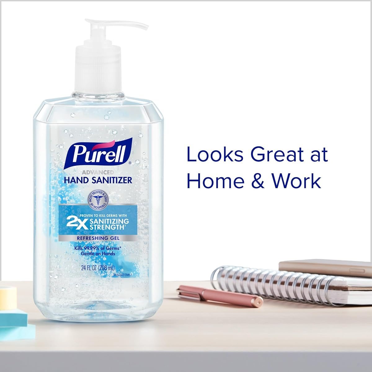 PURELL Hand Sanitizer Gel Pump Bottle, 4ct x 24 fl oz, view 5