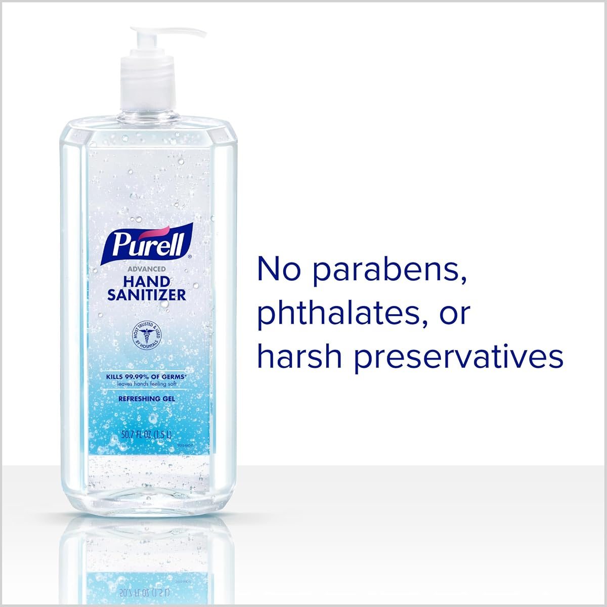 PURELL Hand Sanitizer Refreshing Gel Pump Bottle, 1ct x 1.5 Liter, view 3