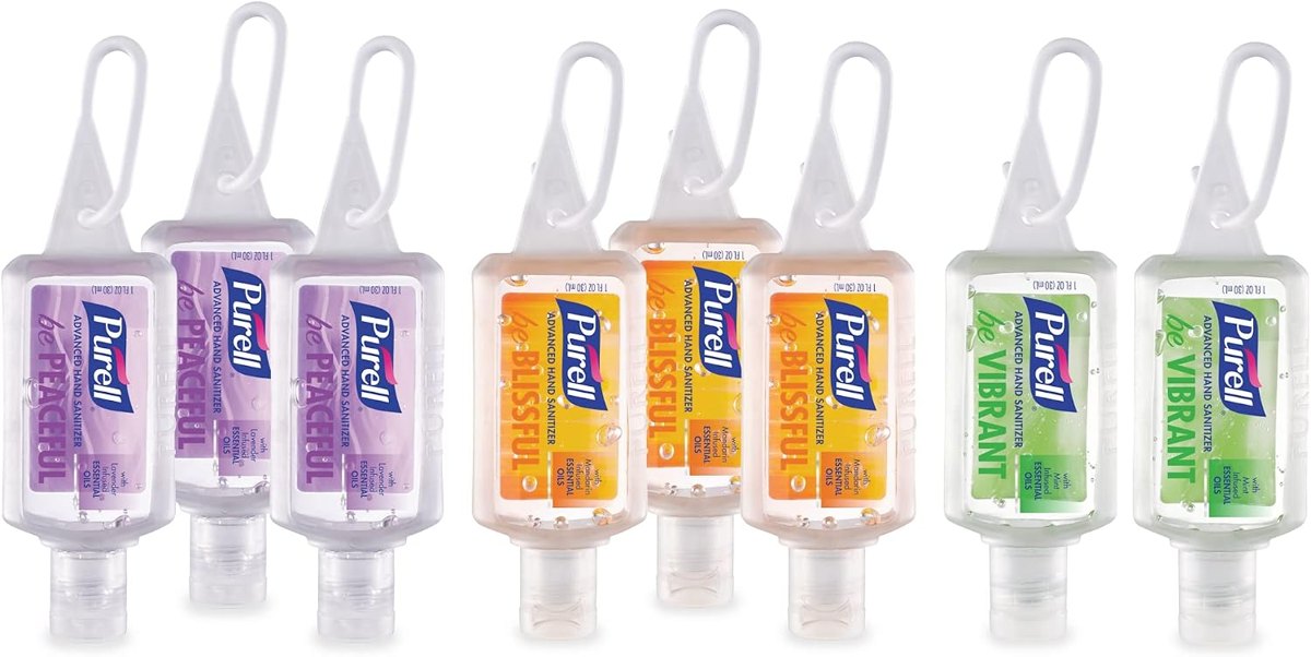PURELL Hand Sanitizer Scented Mix w Travel Carriers 8x1oz