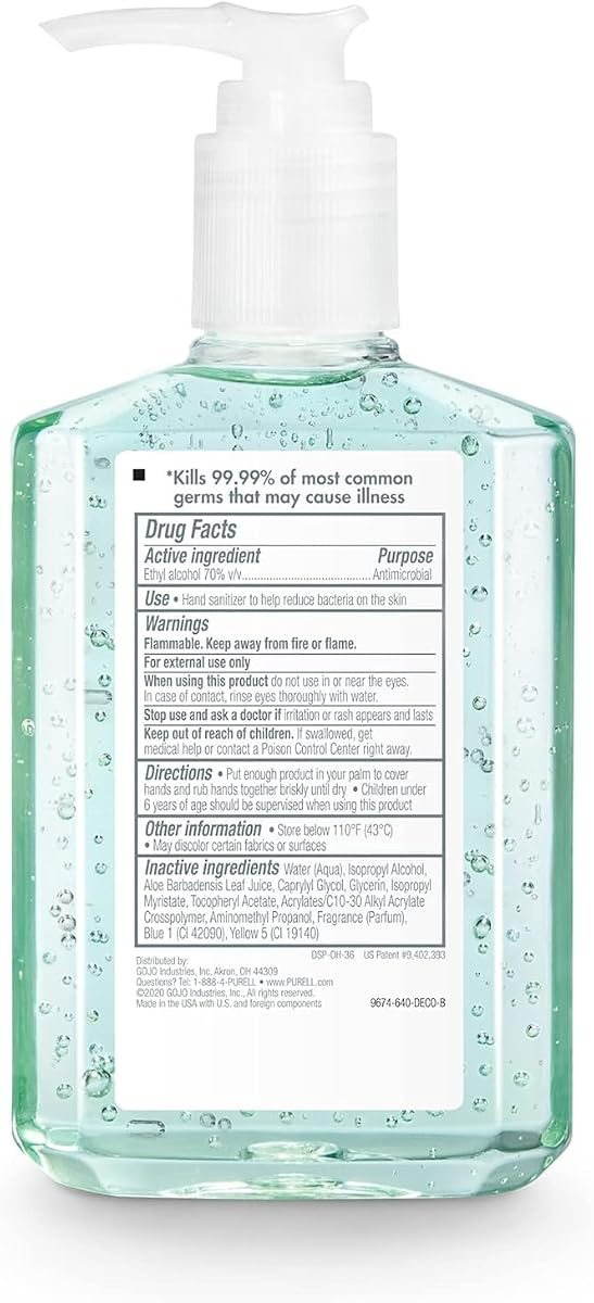 PURELL Hand Sanitizer Soothing Gel Pump Bottle, 4ct x 8 oz, view 2