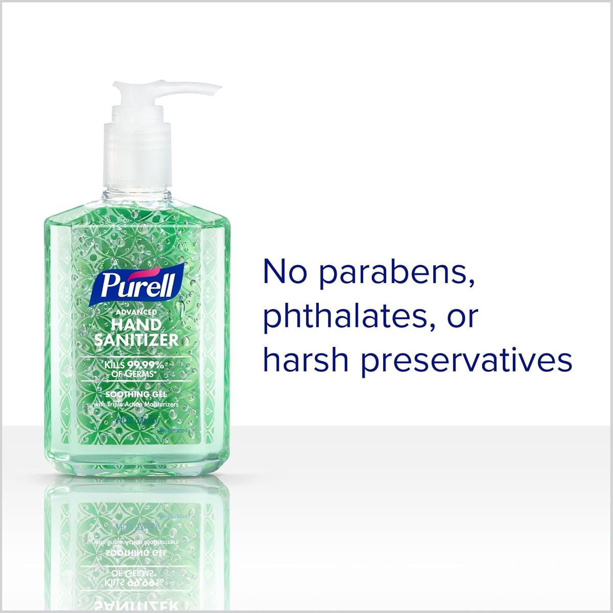 PURELL Hand Sanitizer Soothing Gel Pump Bottle, 4ct x 8 oz, view 4