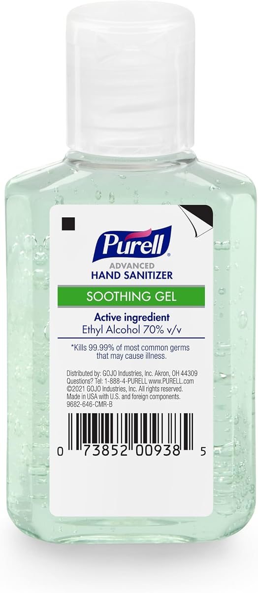 PURELL Hand Sanitizer Soothing Gel Travel Bottle, 6ct x 2oz, view 2